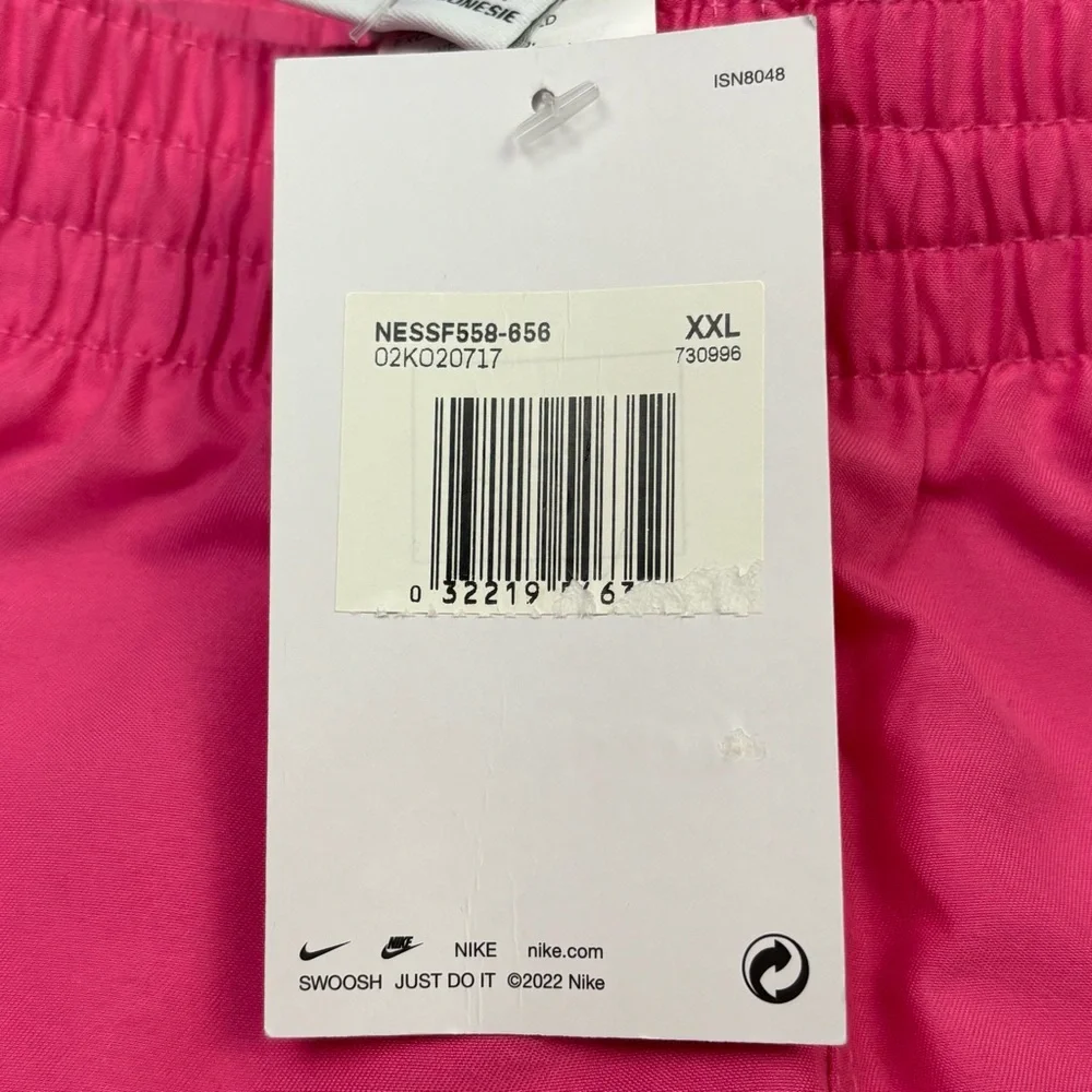 Nike Swim Trunks XXL Mens Pink Fireberry Volley Shorts 5